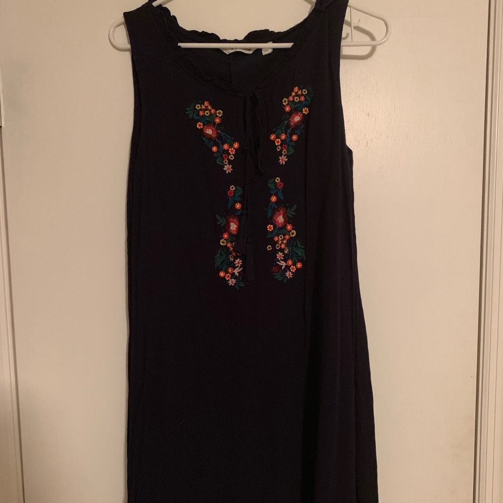 Navy flowy dress